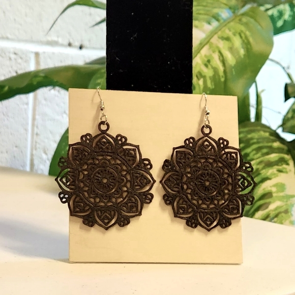 Mandala Dangle Earrings - Picture 2 of 5